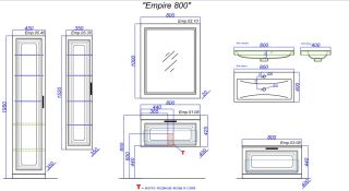 Тумба Aqwella Империя Emp.03.08/W
